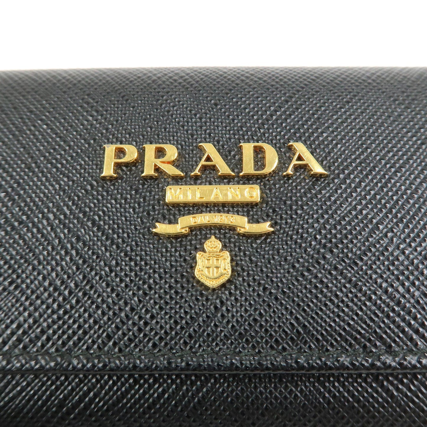 Prada Saffiano Leather 4 Ring Key Case Key Chain Black【Pre-order】