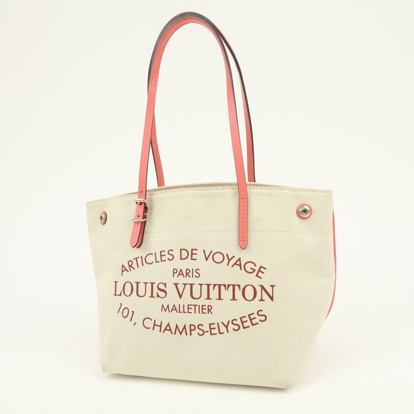 Louis Vuitton Canvas Leather Cabas PM Hand Bag Corail M94505【Pre-order】