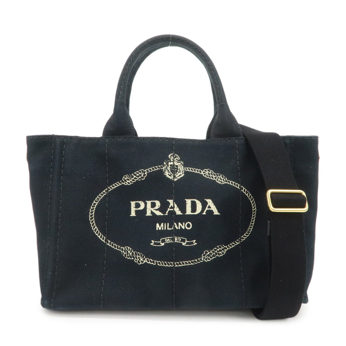 Prada Logo Canapa Mini Canvas 2Way Bag Hand Bag Shoulder Bag 1BG439【Pre-order】