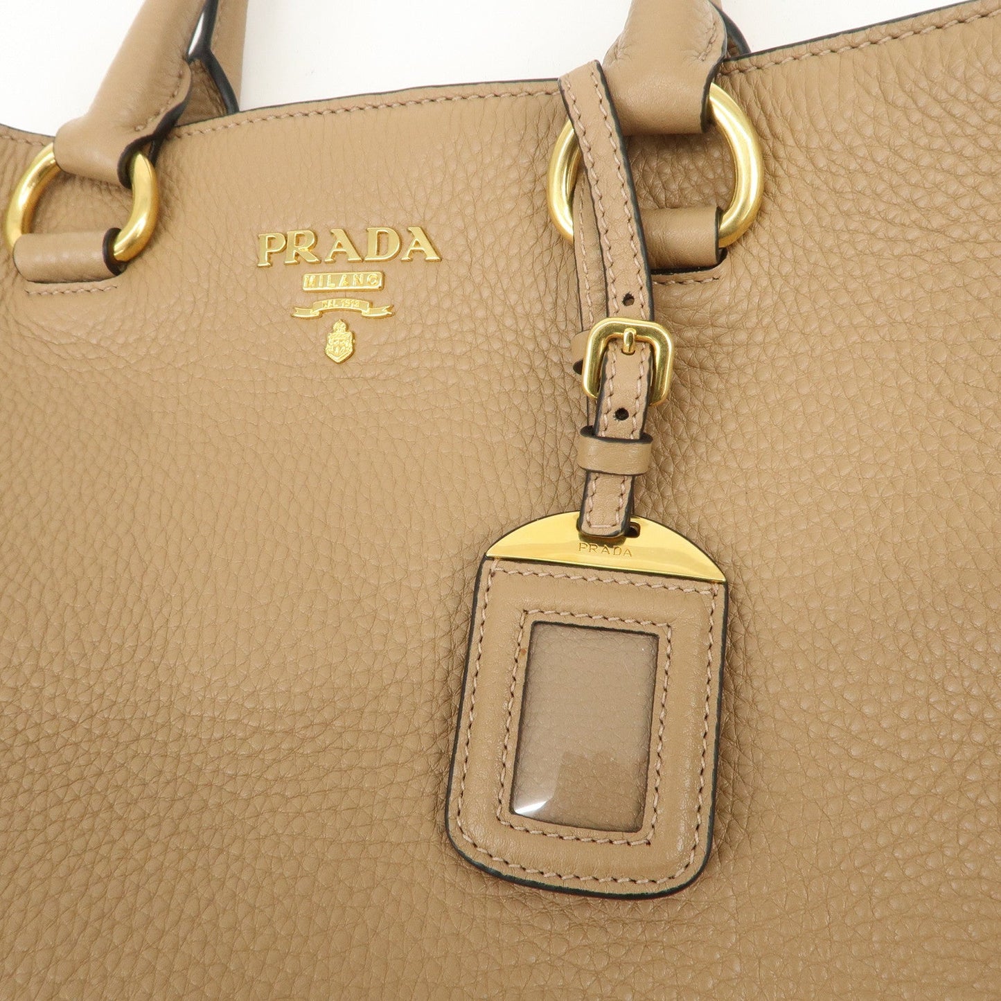 Prada Logo Leather 2Way Bag Tote Bag Shoulder Bag Brown 1BG865【Pre-order】