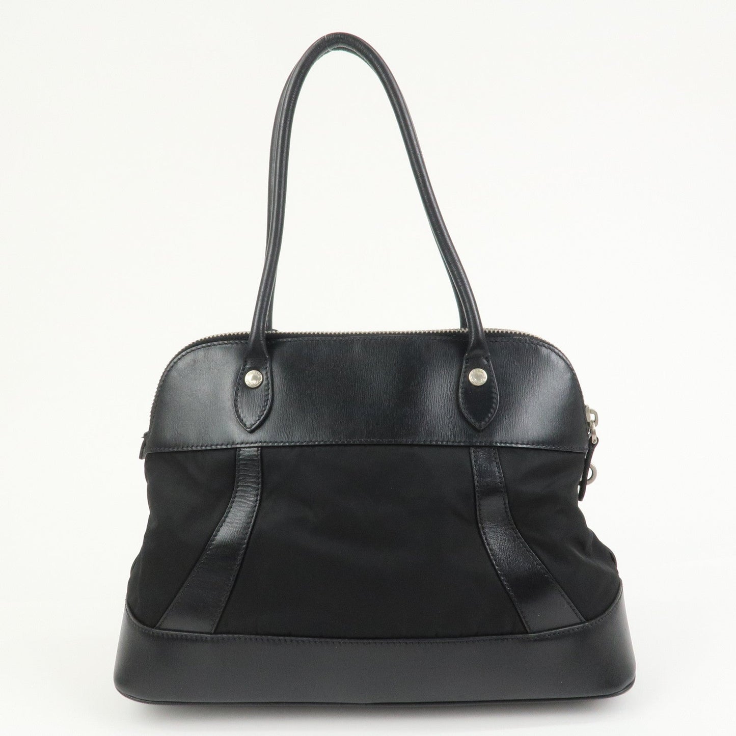 Prada Triangle Logo Nylon Leather Shoulder Bag Hand Bag Black【Pre-order】