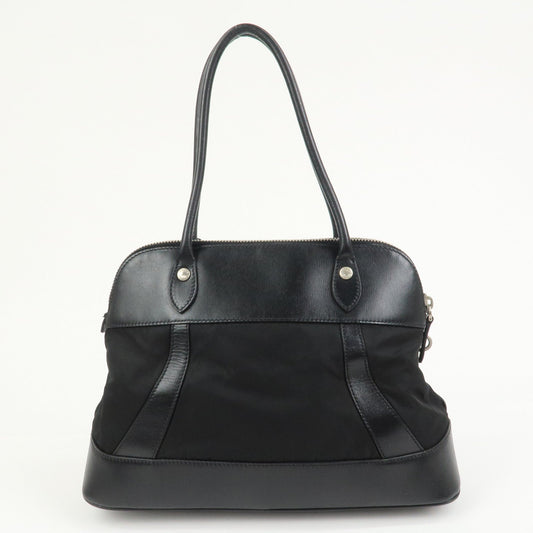 Prada Triangle Logo Nylon Leather Shoulder Bag Hand Bag Black【Pre-order】