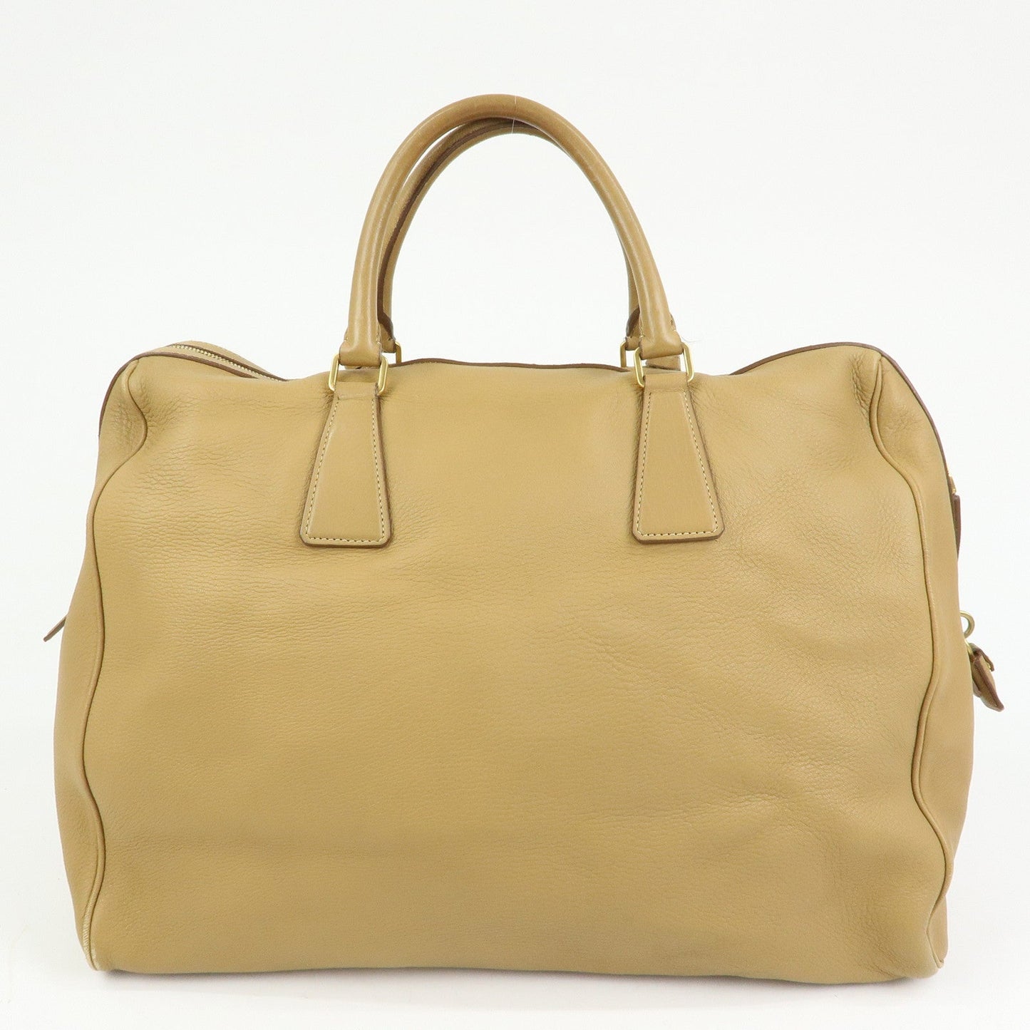 Prada Logo Leather Boston Bag Hand Bag Travel Bag Brown【Pre-order】