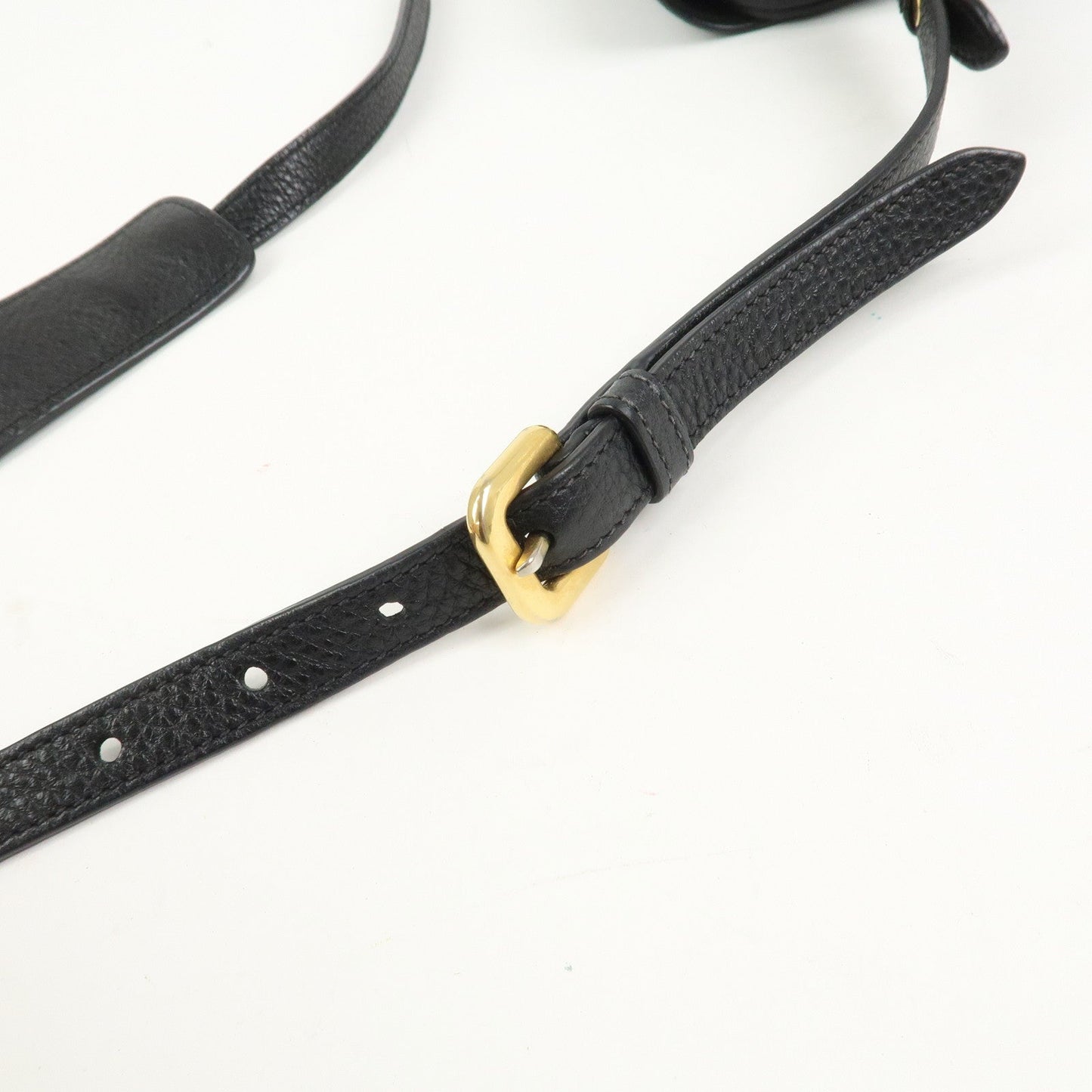 Pradq Logo Leather Shoulder Bag Black 1BD163【Pre-order】