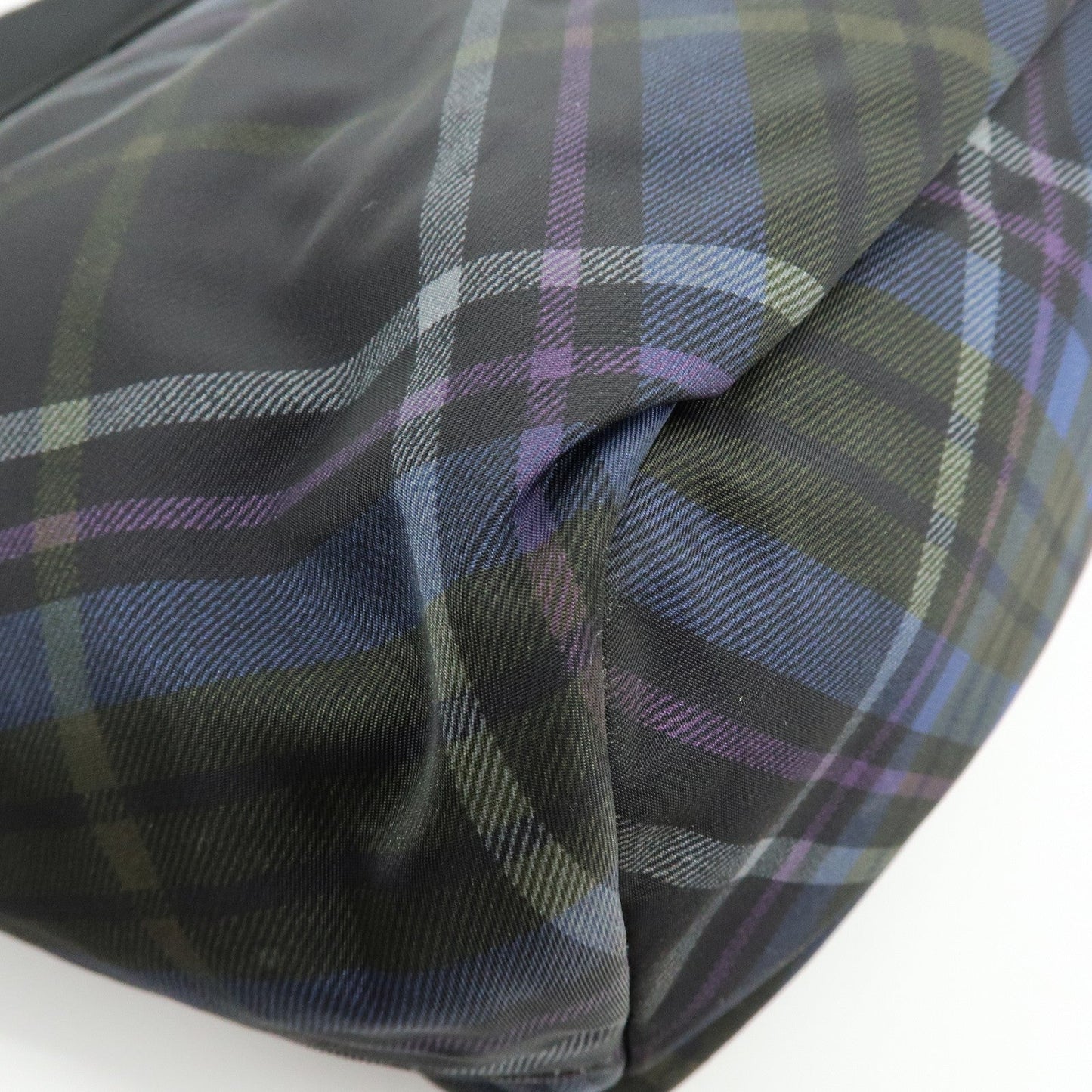 Prada Triangle Logo Plaid Nylon Leather 2Way Bag Hand Shoulder Bag【Pre-order】