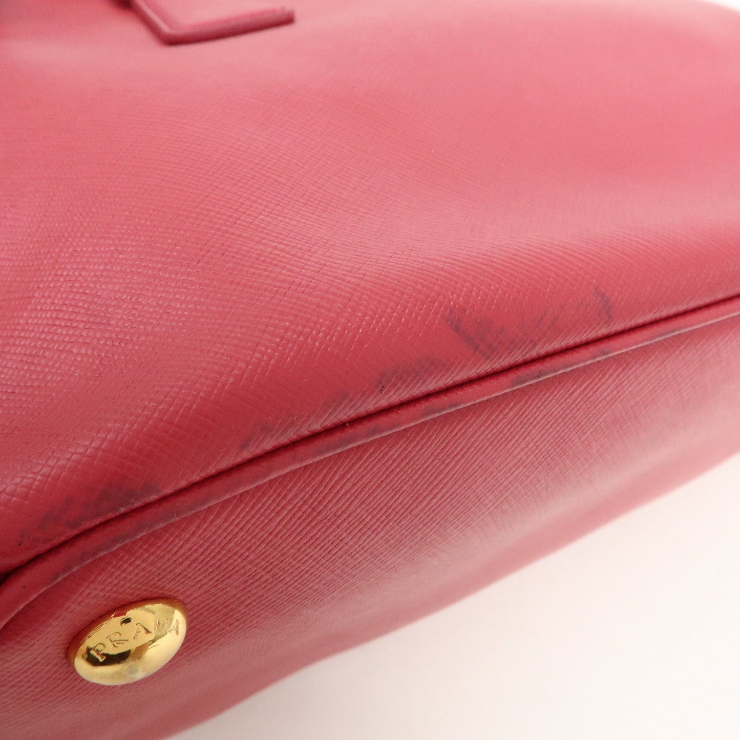 Prada Triangle Logo Saffiano Leather 2Way Bag Hand Bag Pink BN1801【Pre-order】