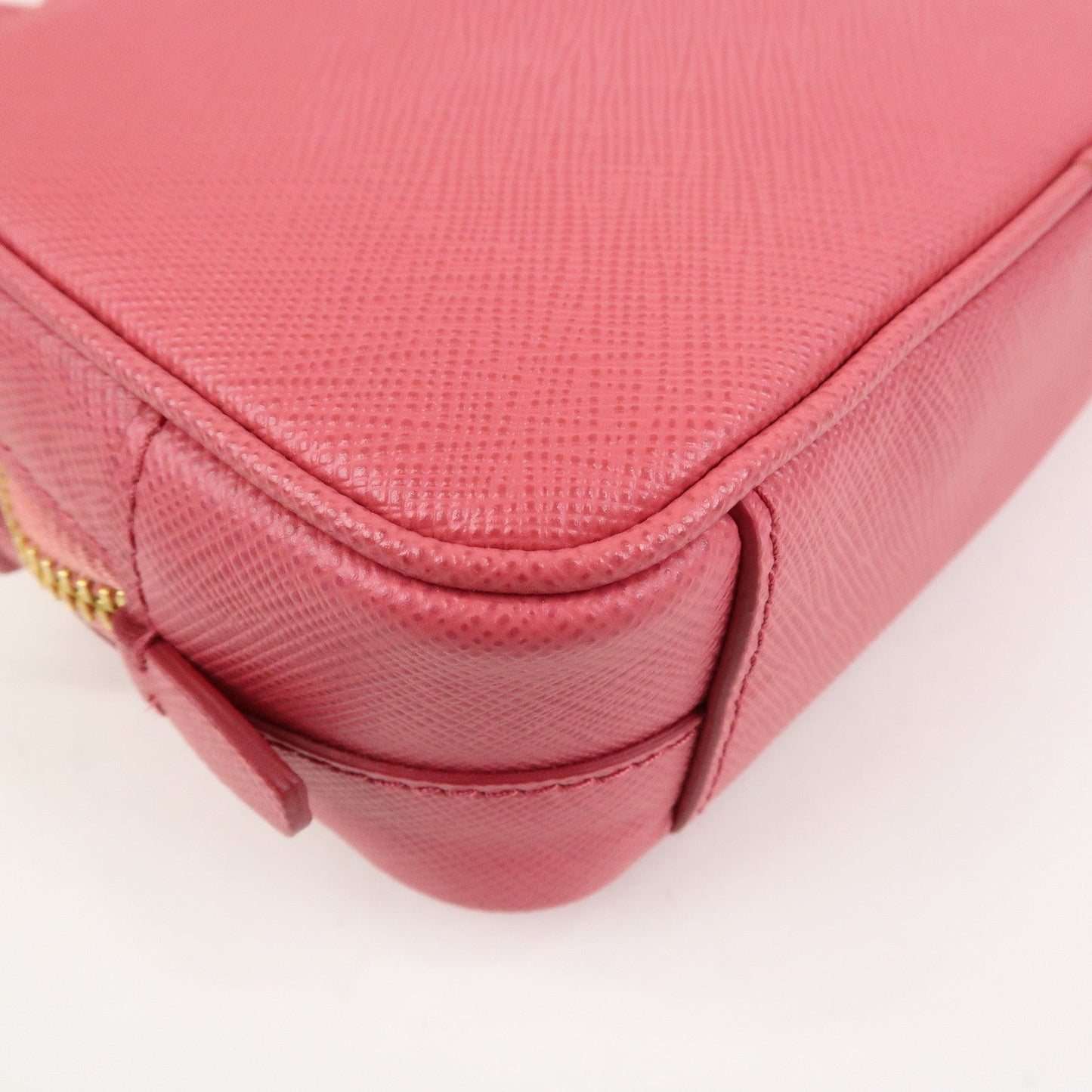 Prada Saffiano Leather Ribbon Mini Camera Shoulder Bag Pink 1N1674【Pre-order】