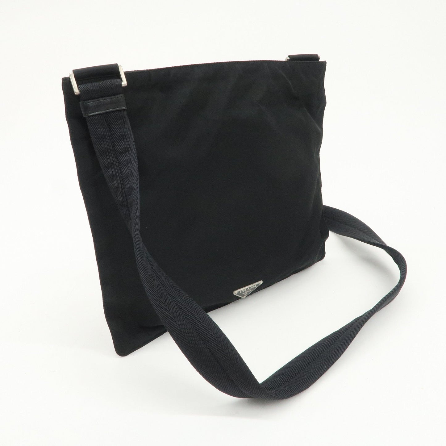 Prada Triangle Logo Nylon Leather Shoulder Bag Crossbody Bag Black【Pre-order】