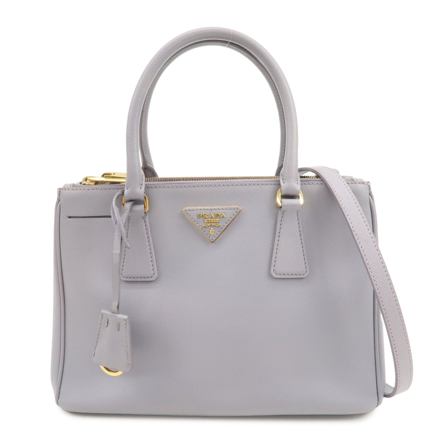 Prada Traingle Logo Galleria 2Way Shoulder Hand Bag Lavender 1BA863【Pre-order】