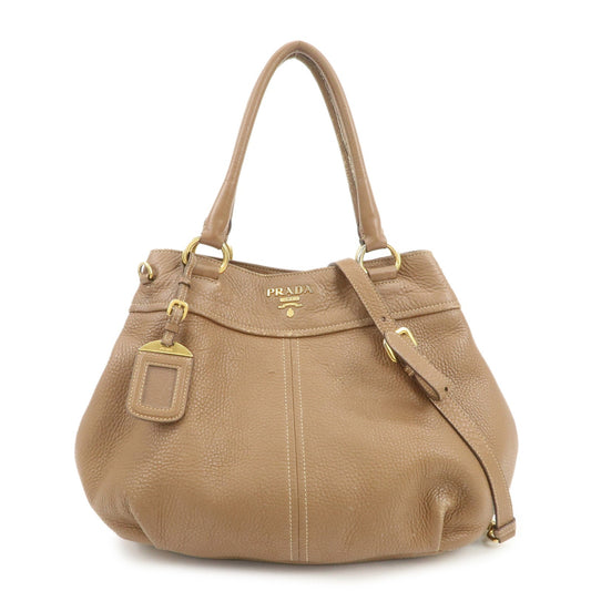 Prada Calf Leather 2Way Bag Hand Bag Shoulder Bag Brown【Pre-order】
