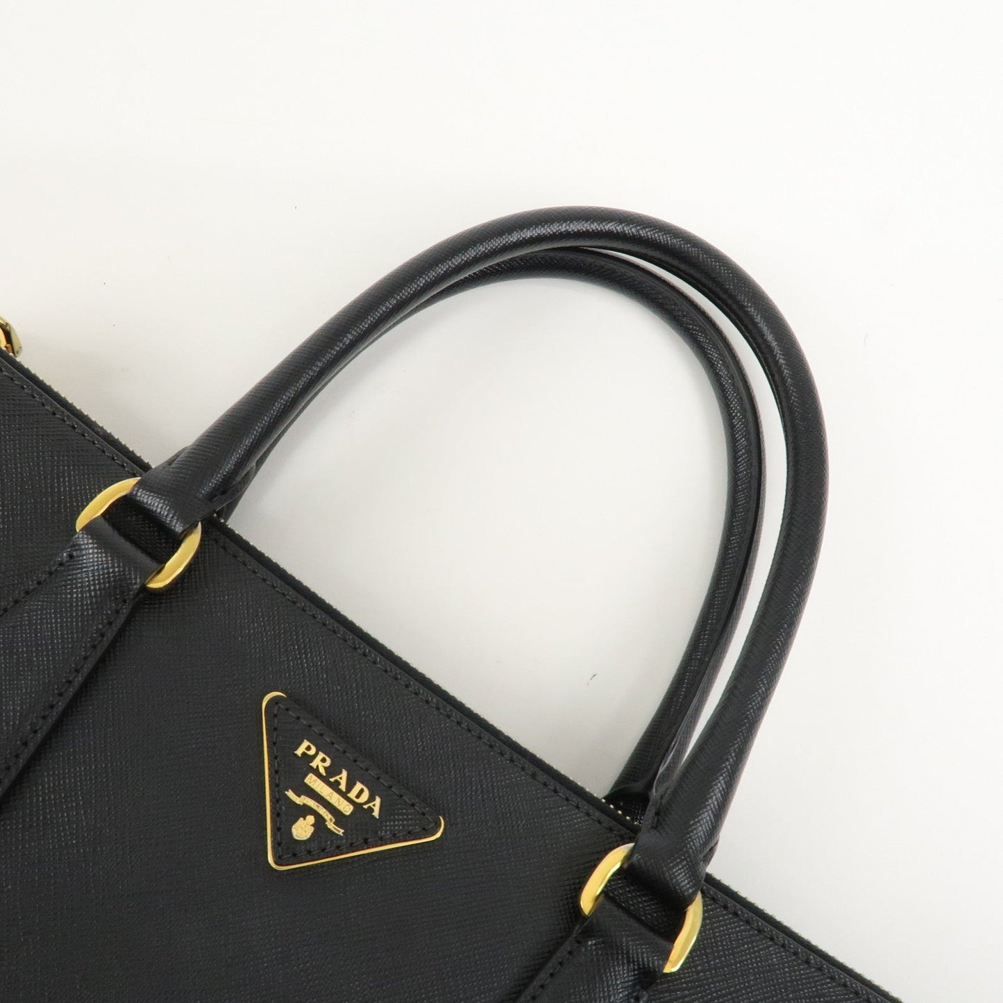 Prada Triangle Logo Galleria Saffiano Leather 2Way Bag Black 1BA274【Pre-order】