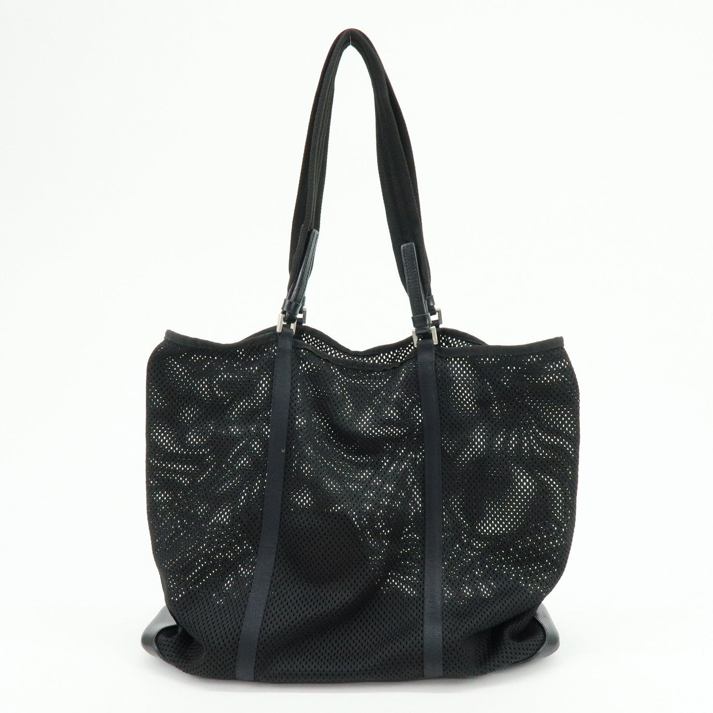 Prada Mesh Leather Tote Bag Shoulder Bag Black【Pre-order】