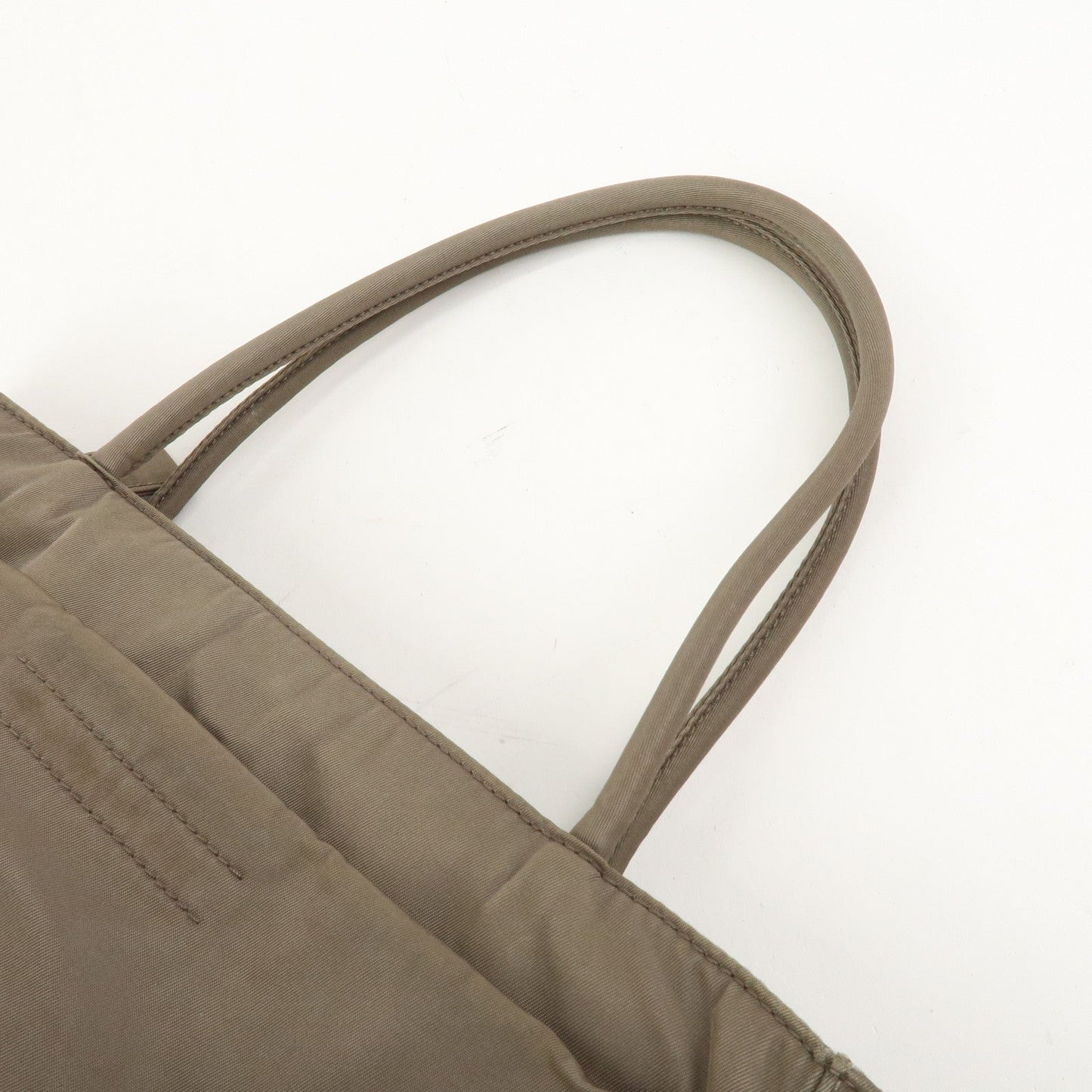 Prada Triangle Logo Nylon Tote Bag Hand Bag Gray【Pre-order】