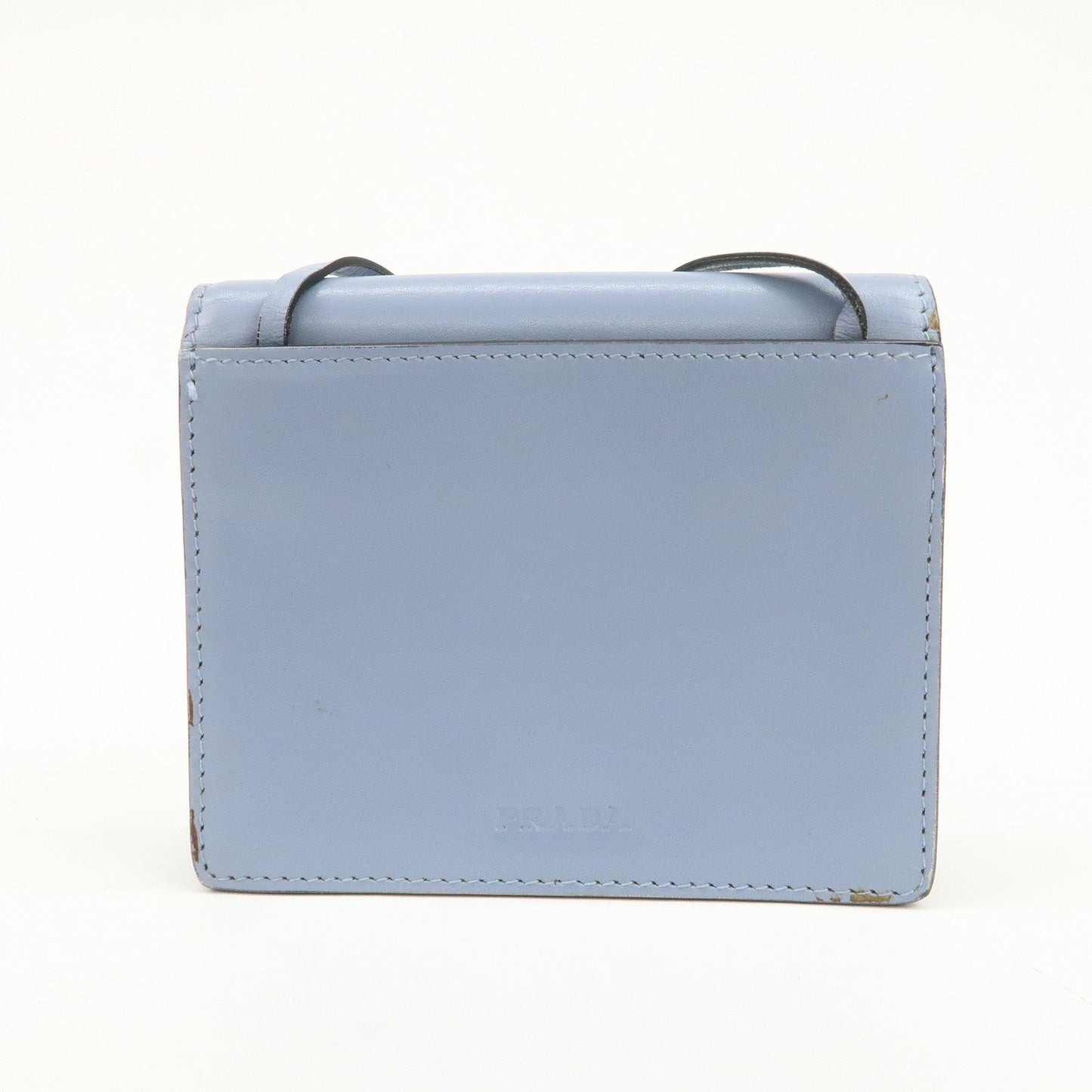 Prada Logo Leather Shoulder Bag Crossbody Bag Light Blue【Pre-order】