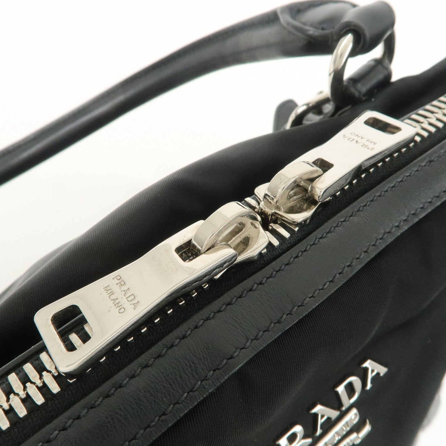 Prada Nylon Leather 2Way Bag Hand Bag Shoulder Bag Black 1BB912【Pre-order】