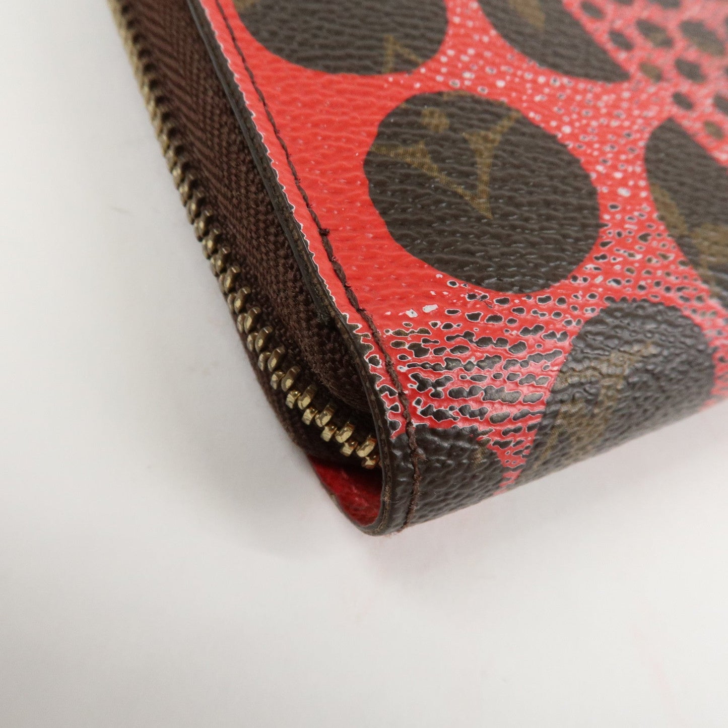 Louis Vuitton Monogram Kusama Pumpkin Dots Zippy Wallet M60450 Used【Pre-order】