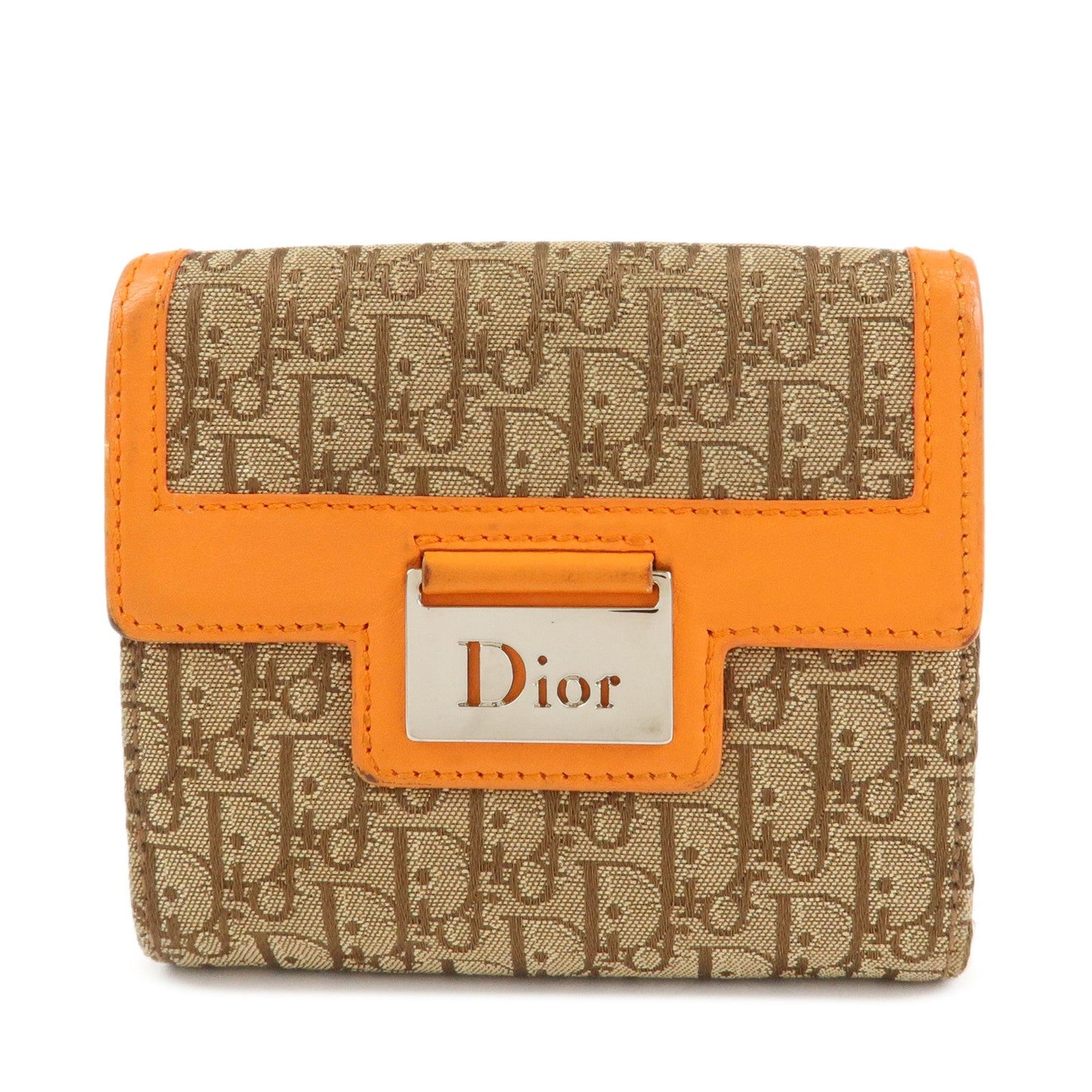 Christian Dior Street Chic Trotter Canvas Leather W Hook Trifold Wallet【Pre-order】