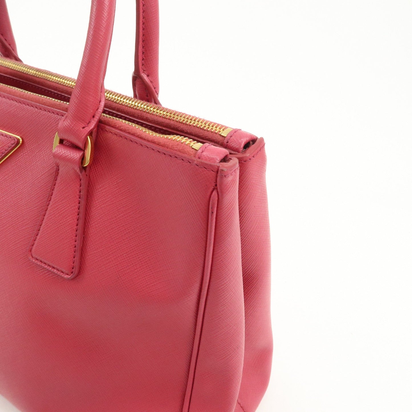 Prada Triangle Logo Saffiano Leather 2Way Bag Hand Bag Pink BN1801【Pre-order】