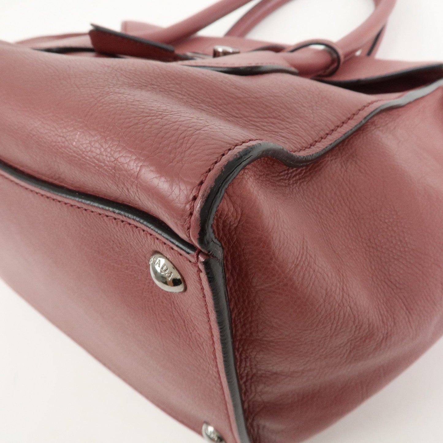Prada Logo Leather 2Way Bag Hand Bag Shoulder Bag Pink BN2665【Pre-order】