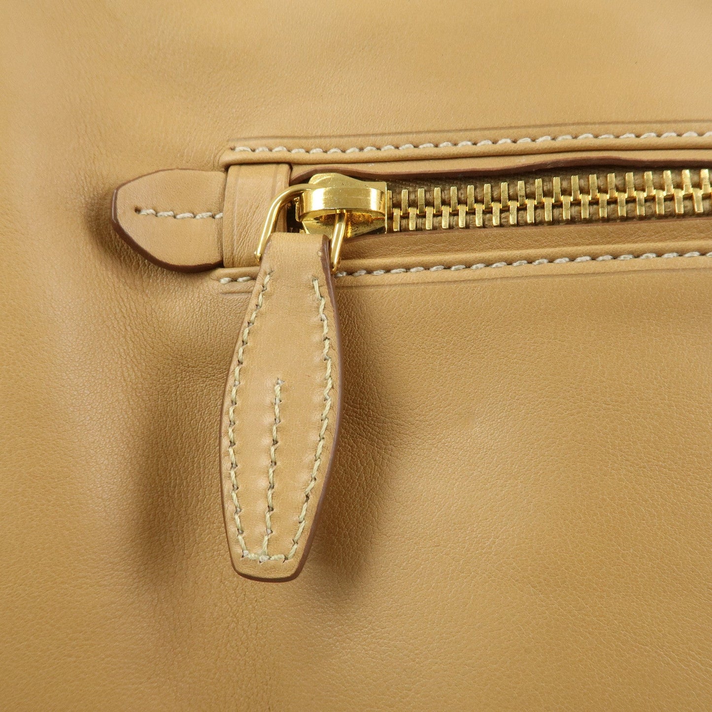 Prada Triangle Logo Leather Shoulder Bag Hand Bag Camel【Pre-order】