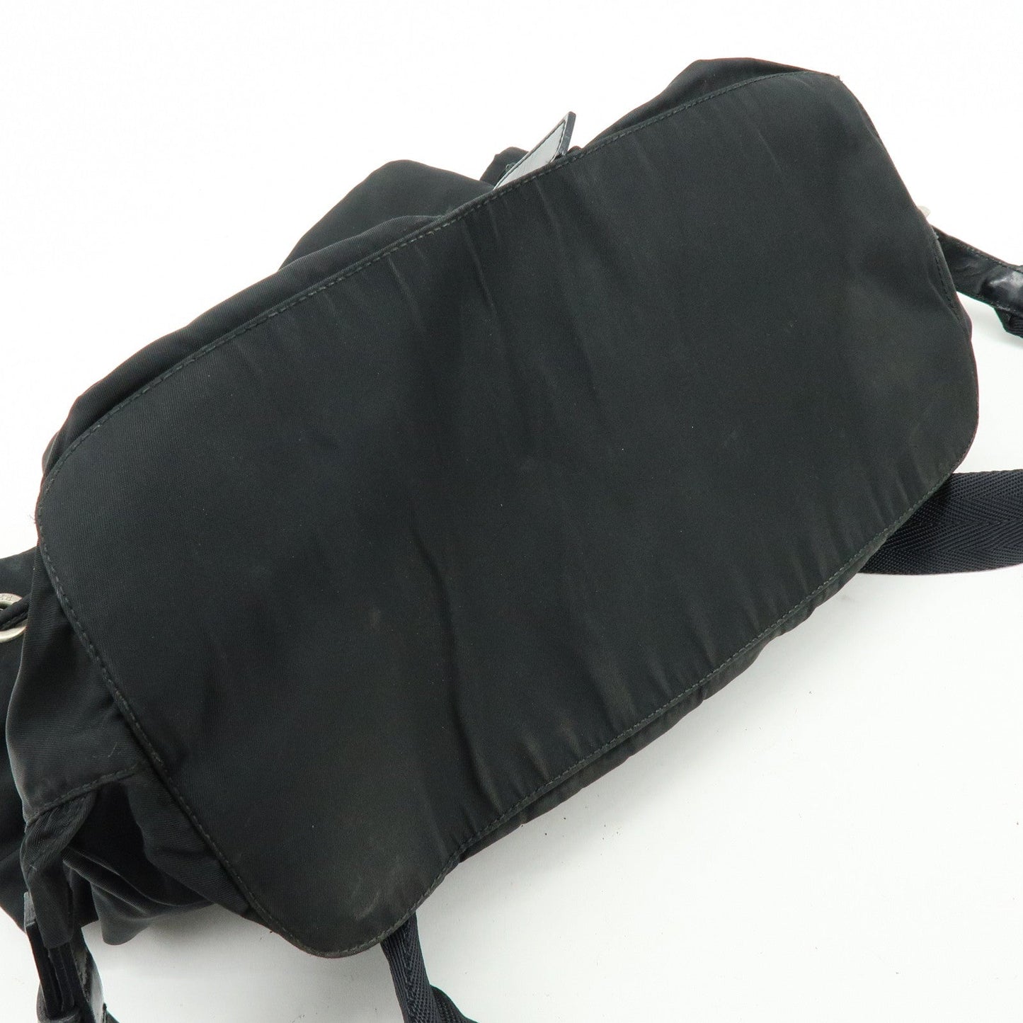 Prada Triangle Logo Nylon Leather Backpack Rucksuck Black【Pre-order】