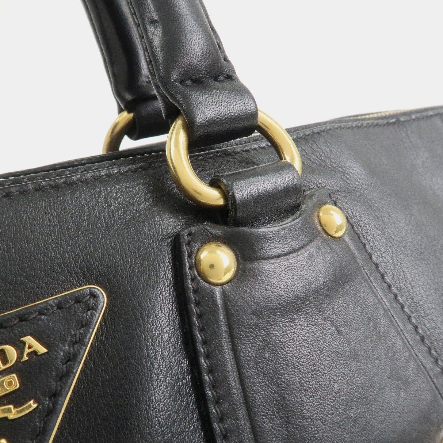 Prada Triangle Logo Leather 2 Way Bag Hand Bag Shoulder Bag BL0685【Pre-order】