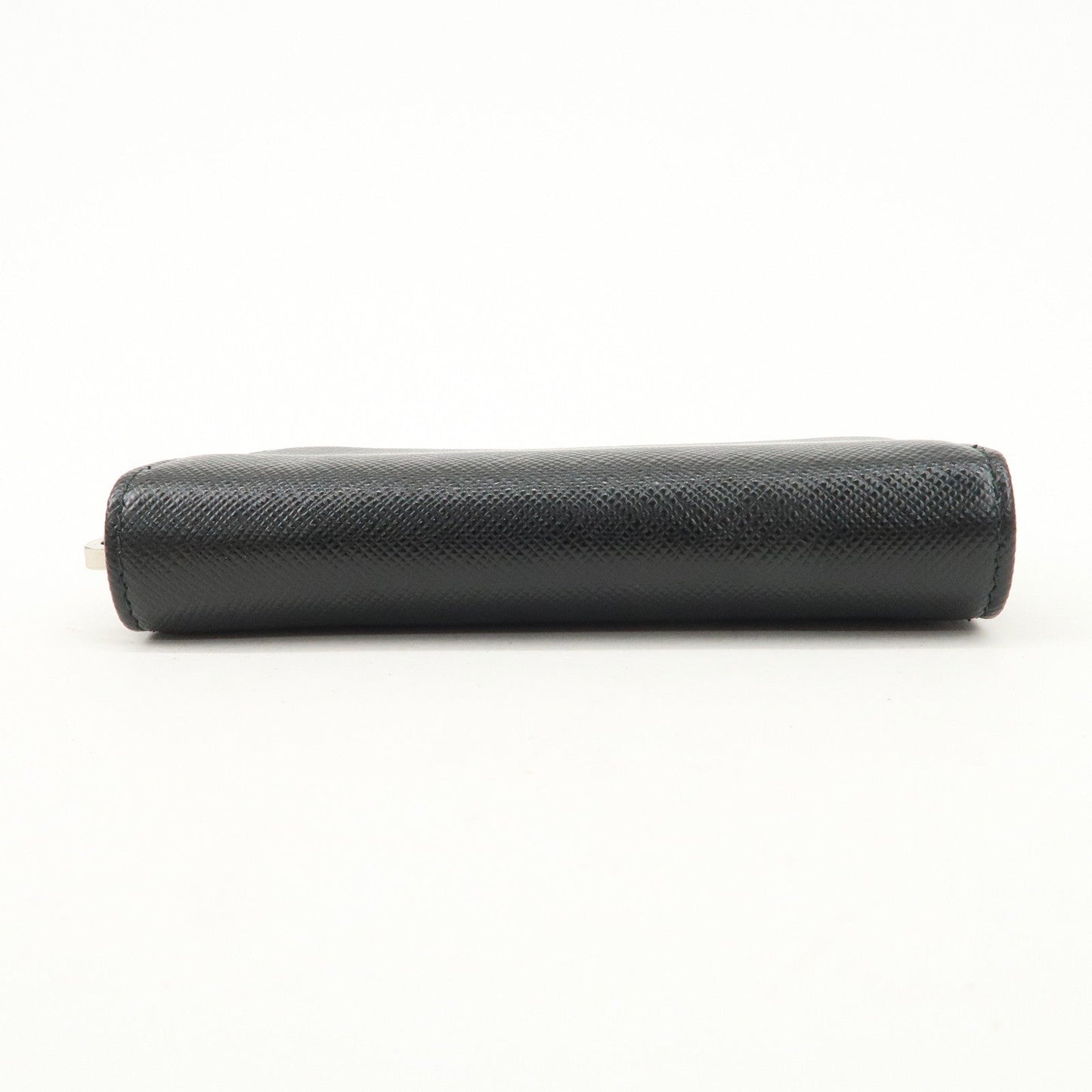 Prada Saffiano Leather Round Zippy Key Case Black 2PG604 Used【Pre-order】
