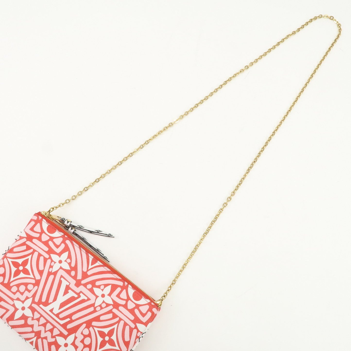 Louis Vuitton Monogram LV Crafty Pochette Double Zip Bag Red M69488【Pre-order】