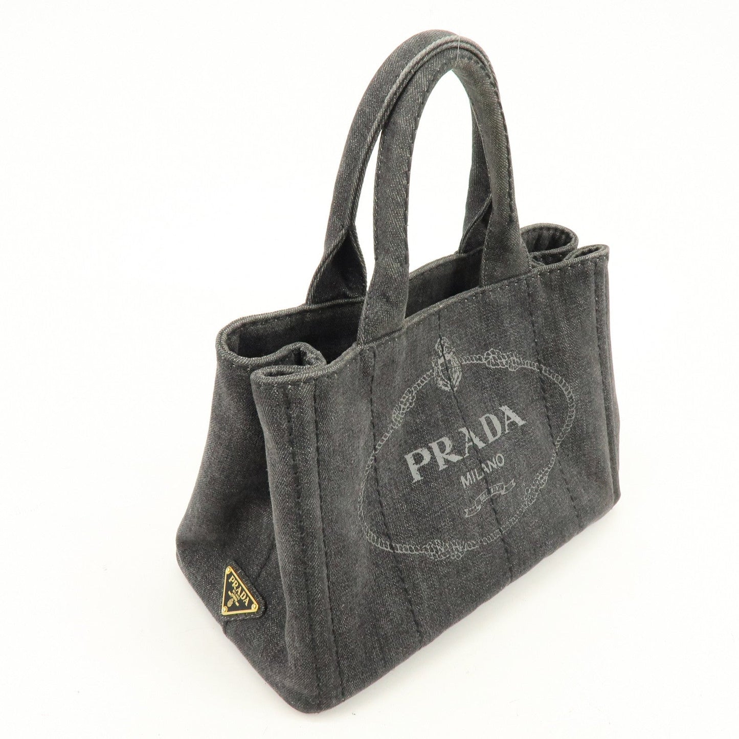 Prada Canapa Canvas 2Way Bag Hand Bag Shoulder Bag Black【Pre-order】