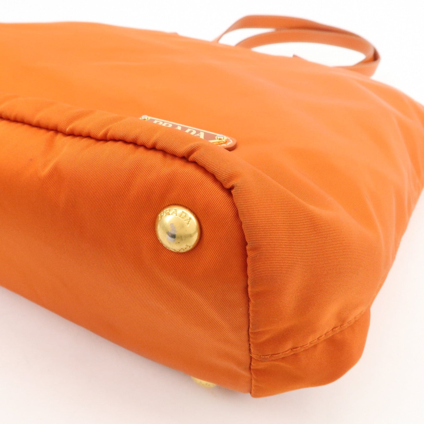 Prada Nylon Saffiano Leather Tote Bag Hand Bag Orange【Pre-order】