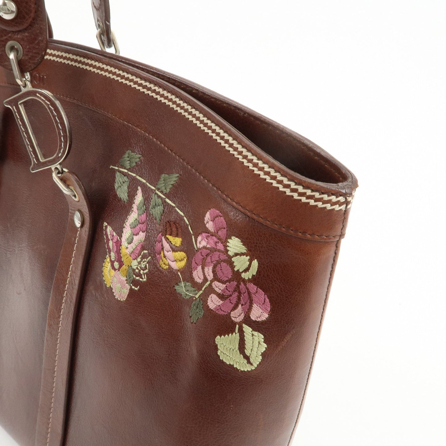 Christian Dior Leather Flower Embroidery Tote Shoulder Bag【Pre-order】