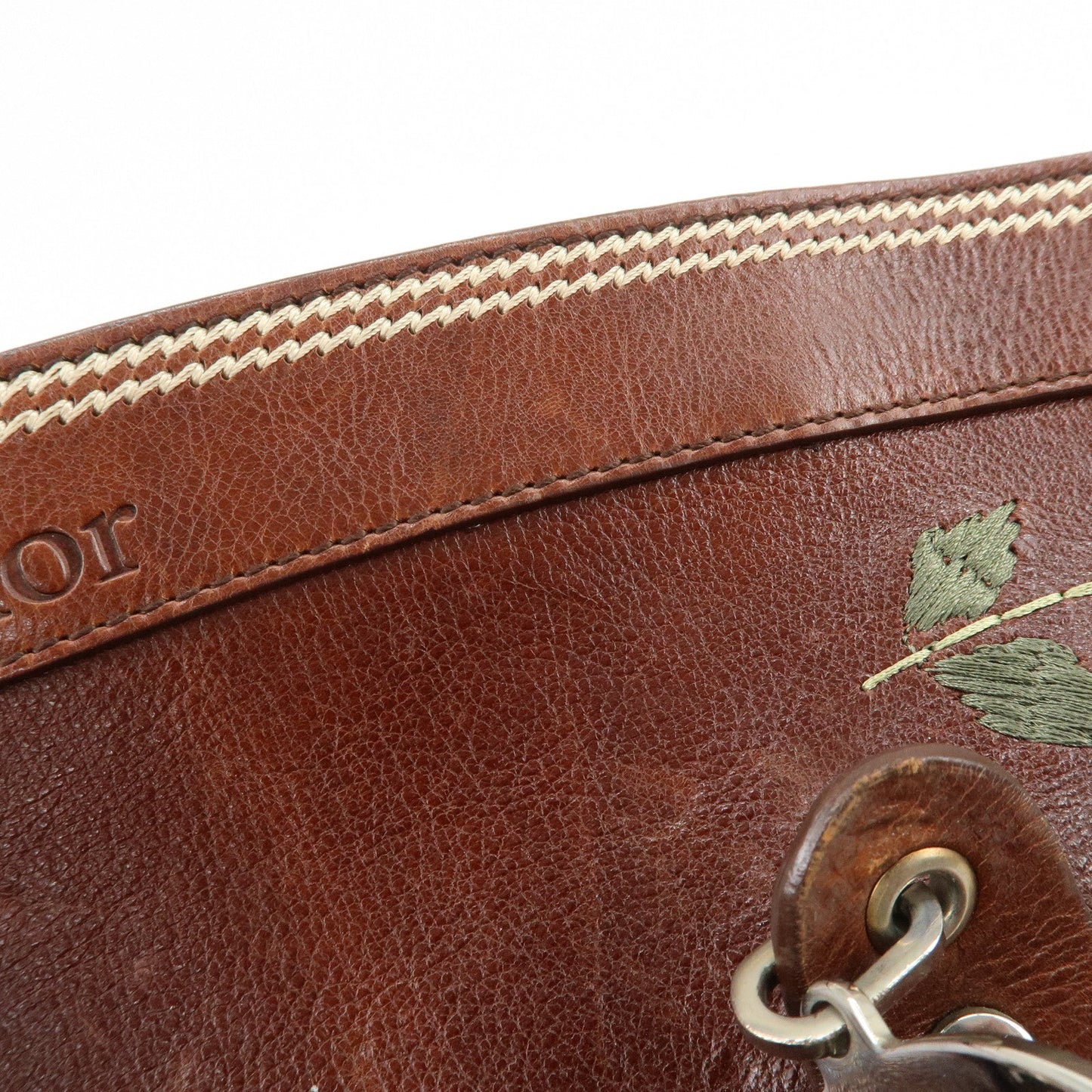 Christian Dior Leather Flower Embroidery Tote Shoulder Bag【Pre-order】