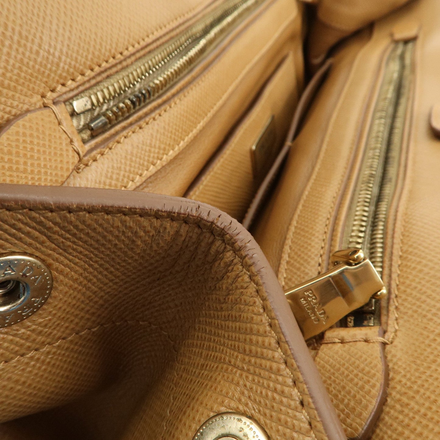 Prada Leather 2Way Bag Hand Bag Shoulder Bag Light Brown BN2572【Pre-order】