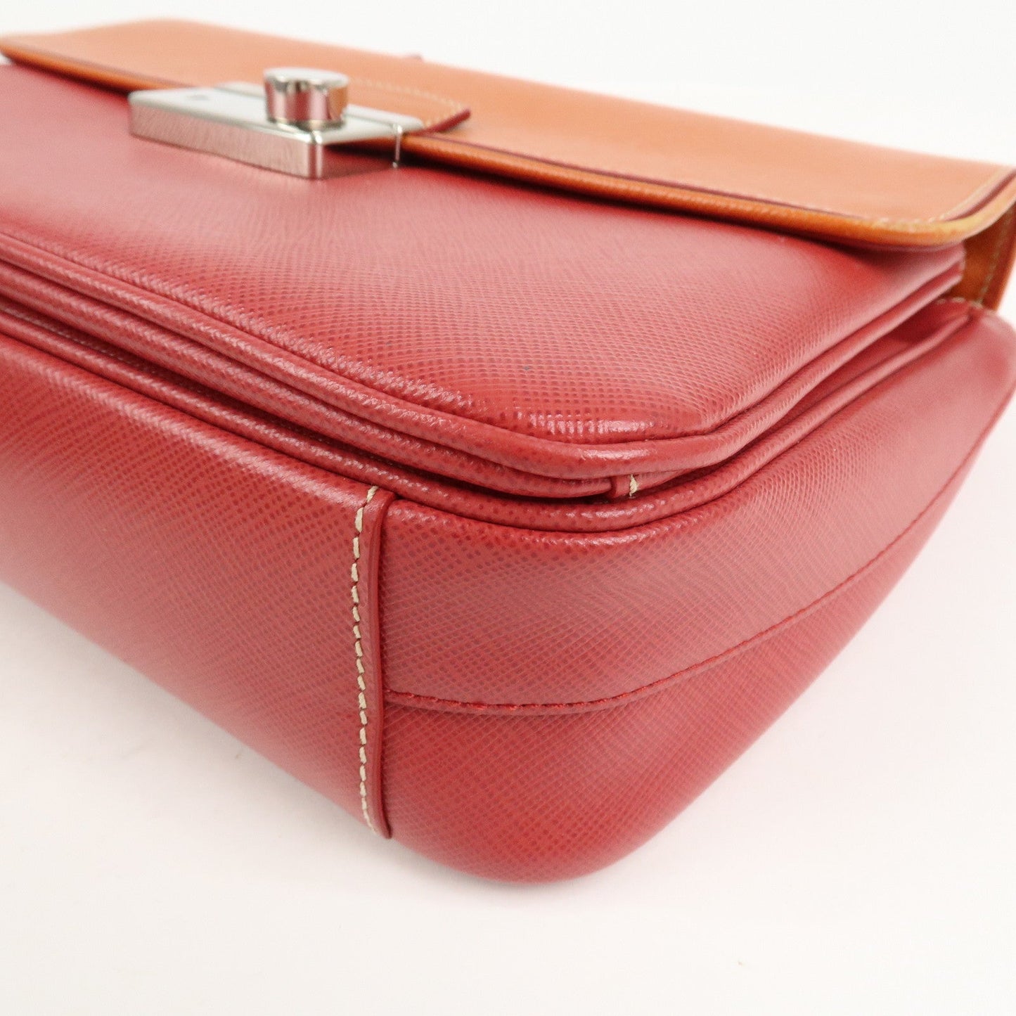Prada Saffiano Leather 2 Way Bag Tote Bag Shoulder Bag Orange Red【Pre-order】
