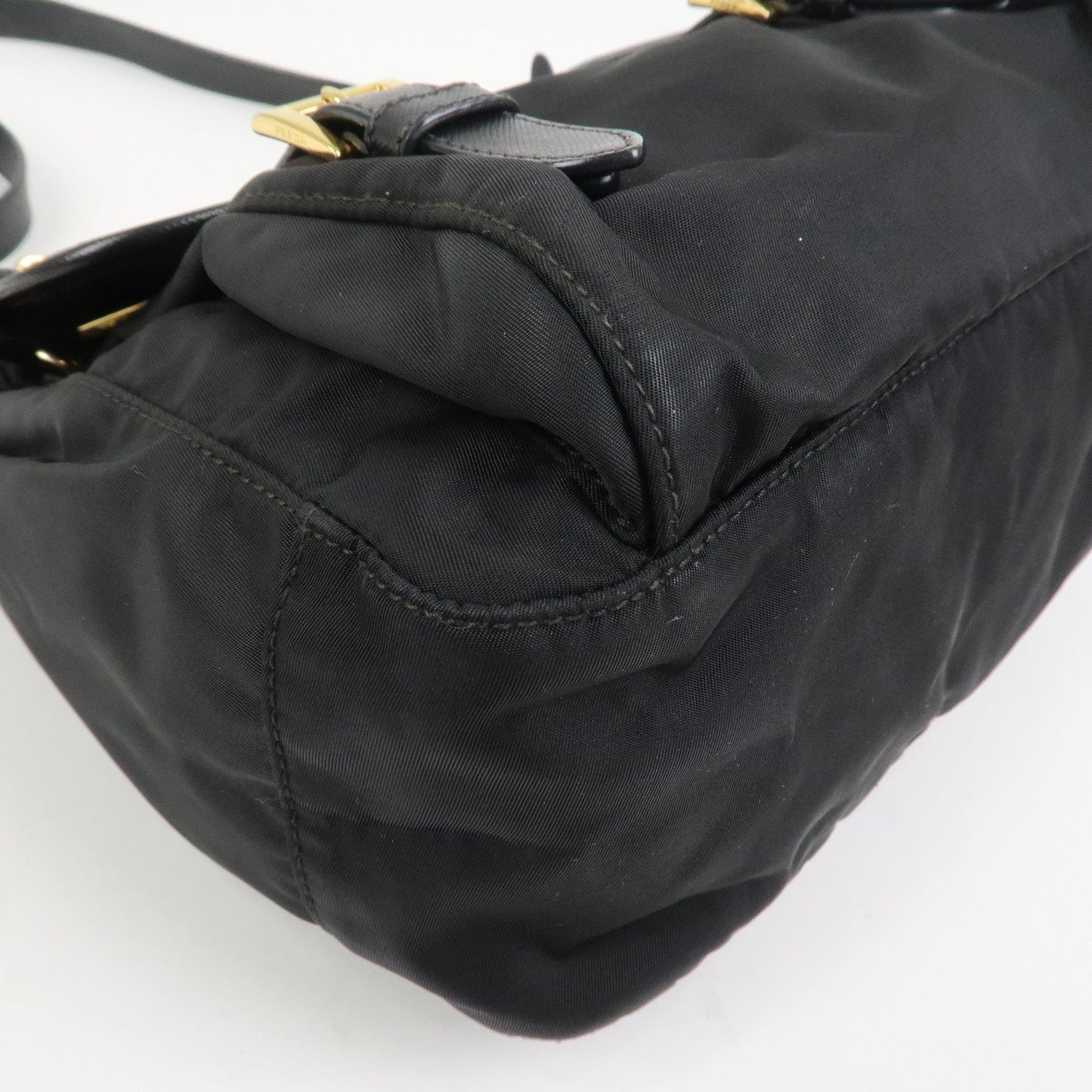 Prada Logo Nylon Saffiano Leather Shoulder Bag Crossbody Bag Black【Pre-order】