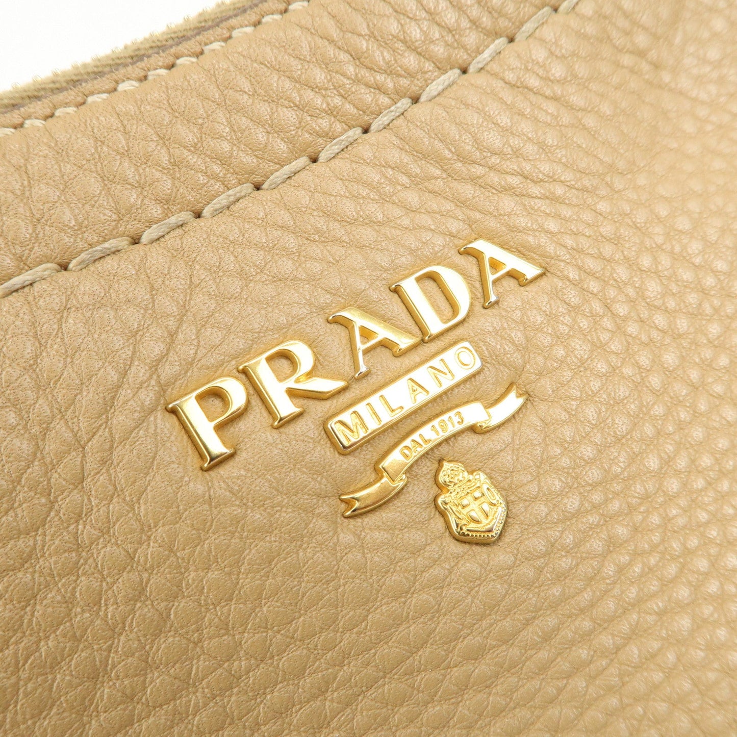 Prada Logo Leather 2Way Bag Hand Bag Shoulder Bag Camel【Pre-order】