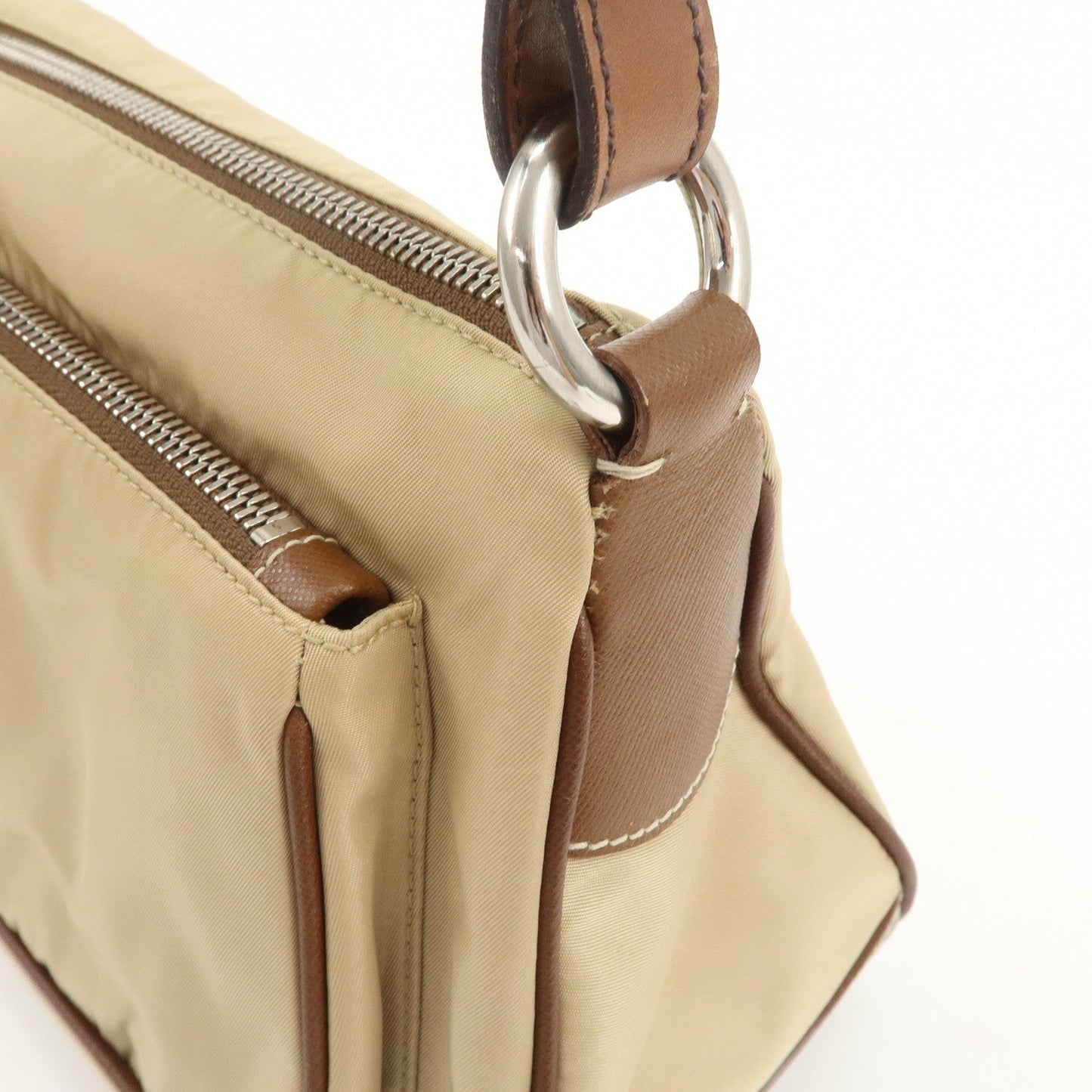 Prada Triangle Logo Nylon Saffiano Leather Shoulder Bag Hand Bag【Pre-order】