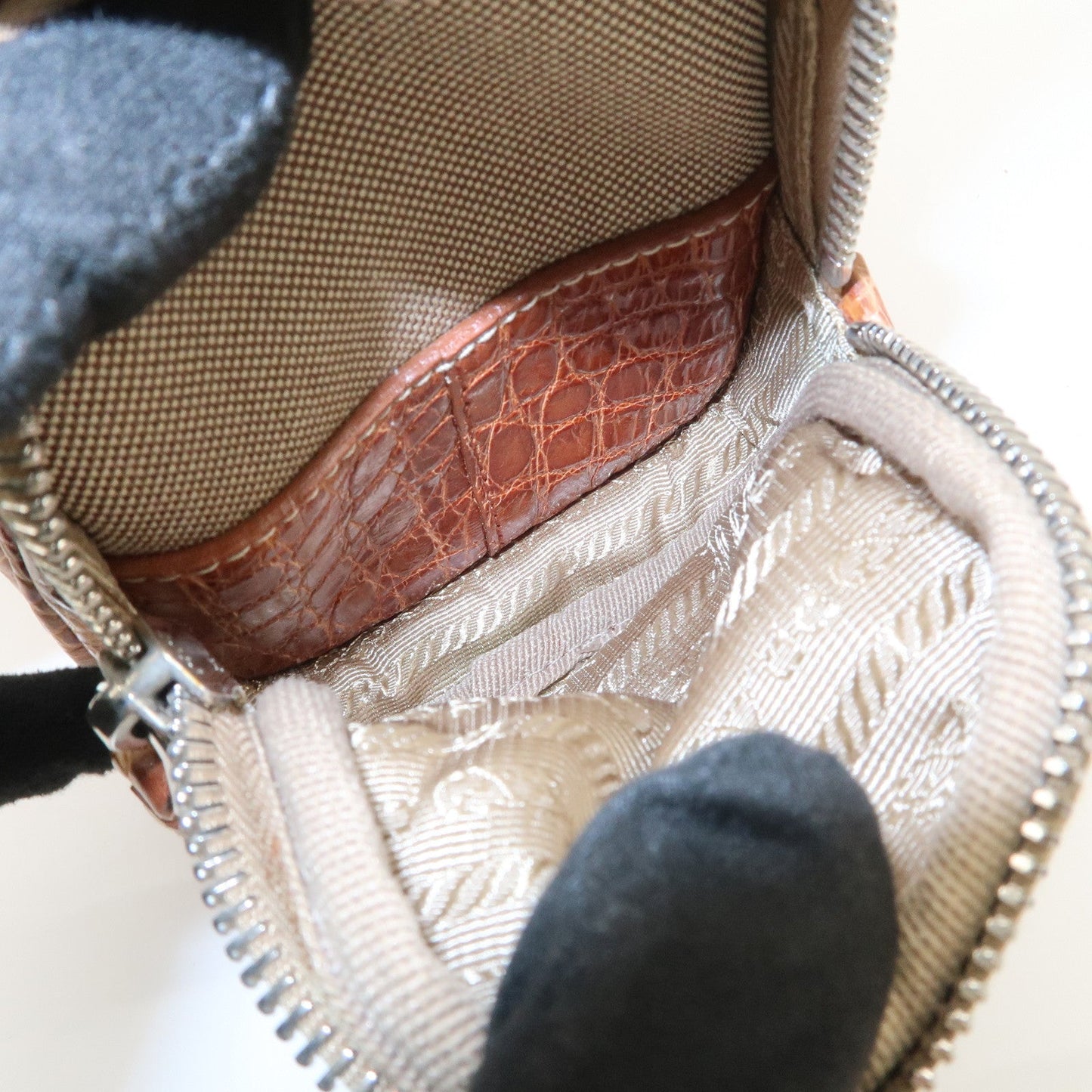 Prada Logo Jacquard Canvas Embossed Leather Shoulder Bag【Pre-order】