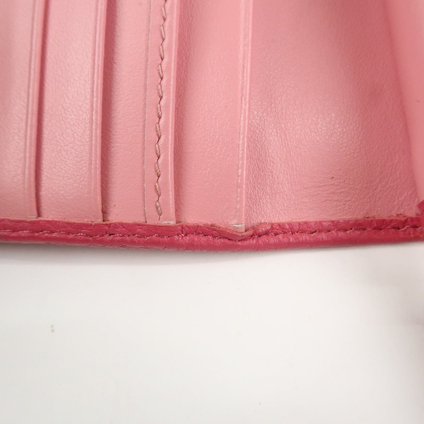 Prada Logo Leather Bi-Fold Wallet Small Wallet Pink 1ML018 Used【Pre-order】