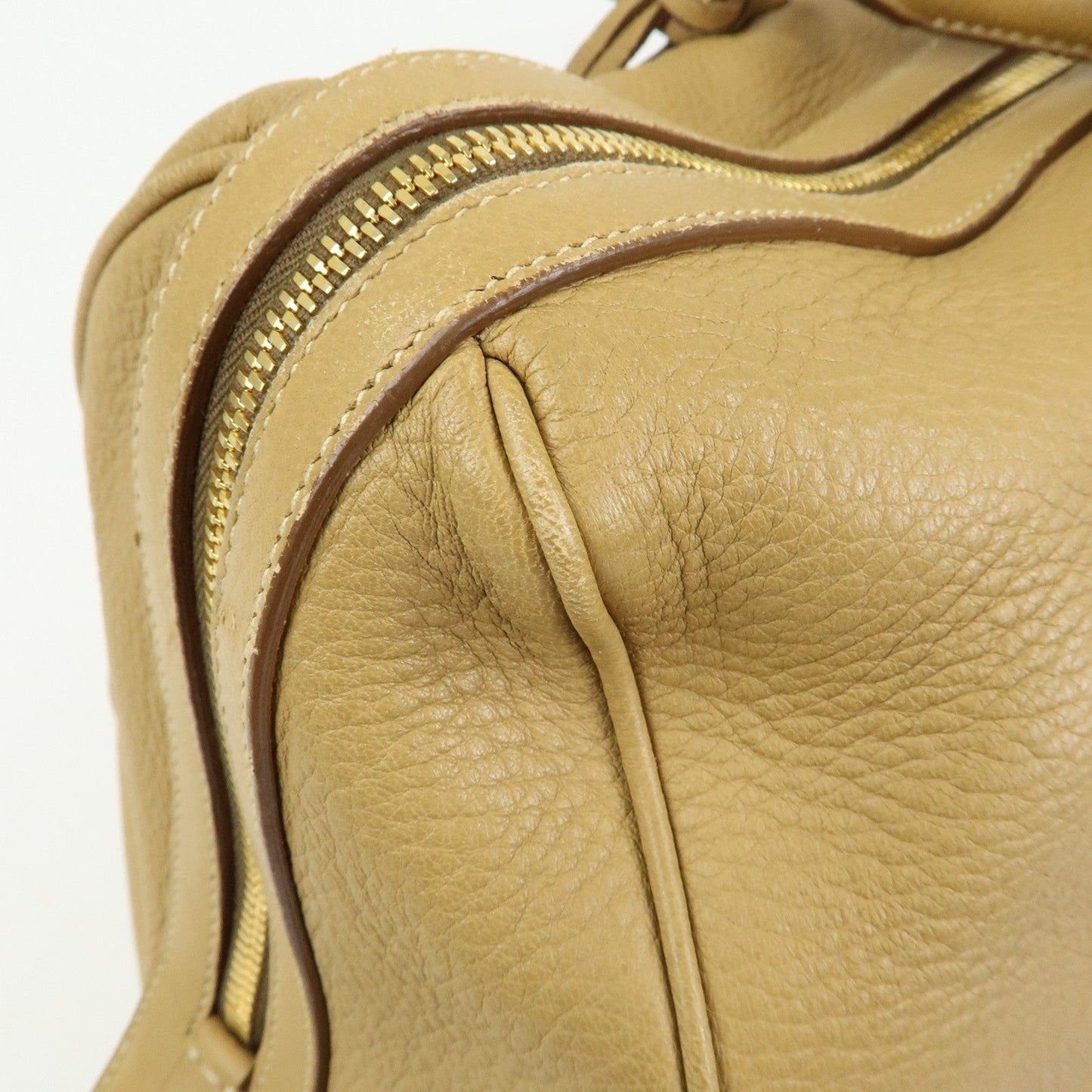 Prada Logo Leather Boston Bag Hand Bag Travel Bag Brown【Pre-order】