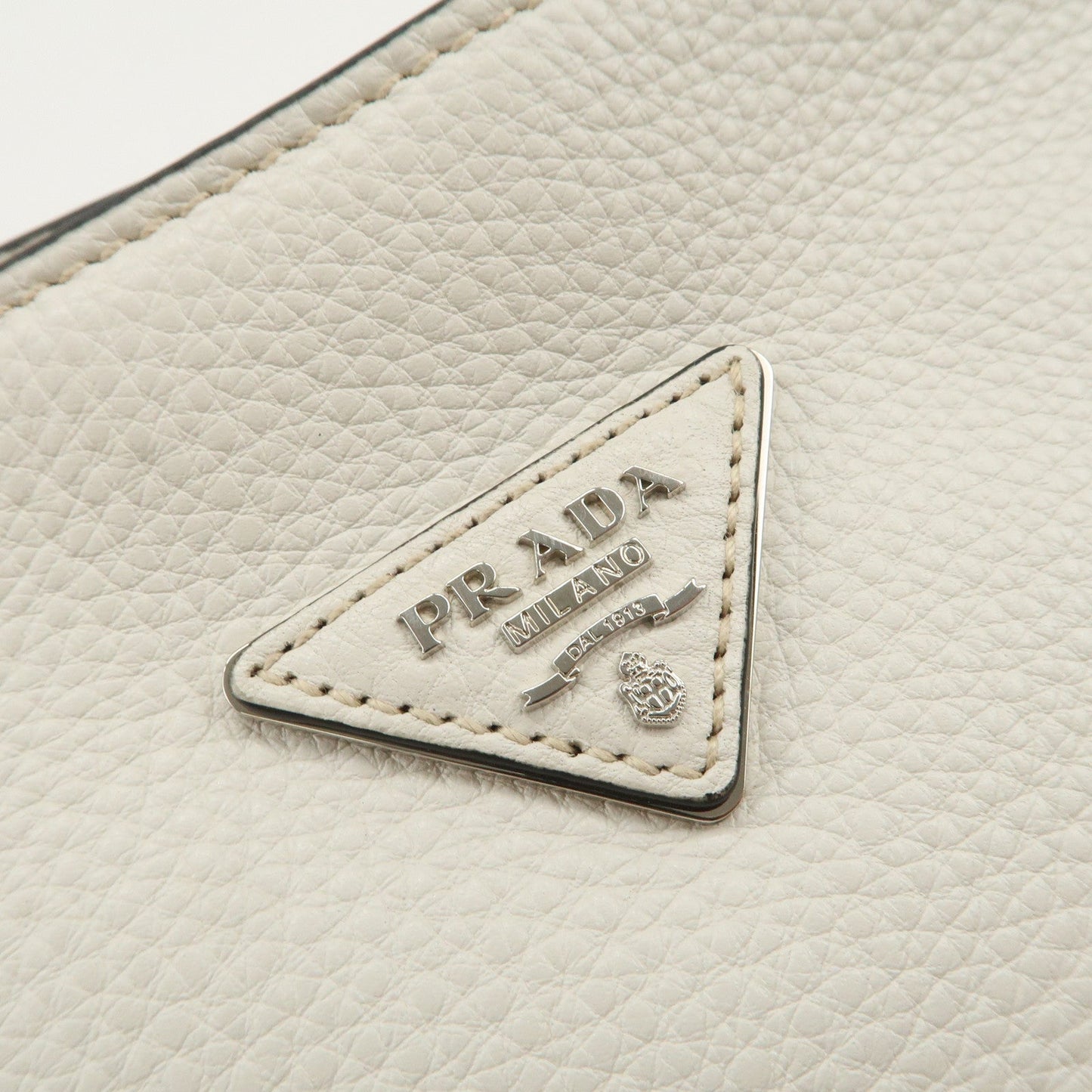 Prada Triangle Logo Leather Shoulder Bag White BR5124【Pre-order】
