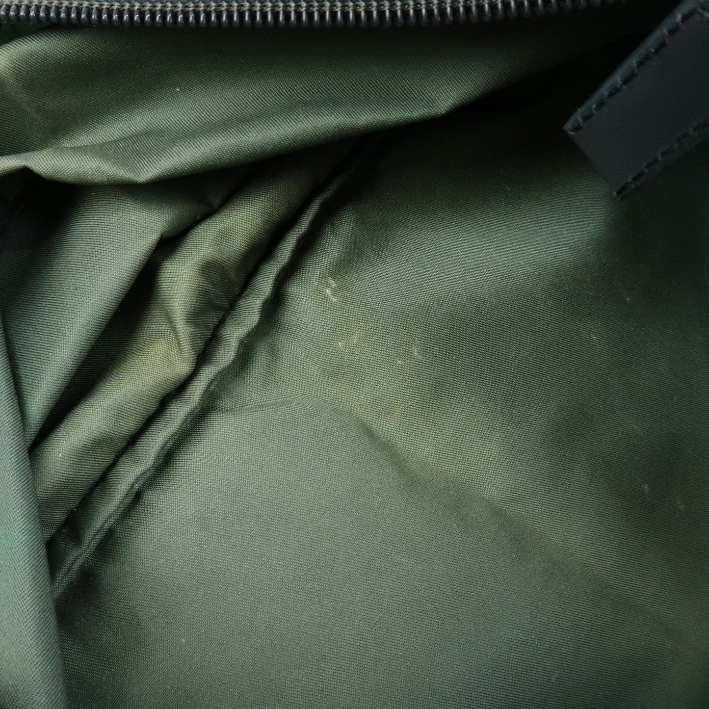 Prada Triangle Logo Nylon Leather Tote Bag Hand Bag Moss Green【Pre-order】