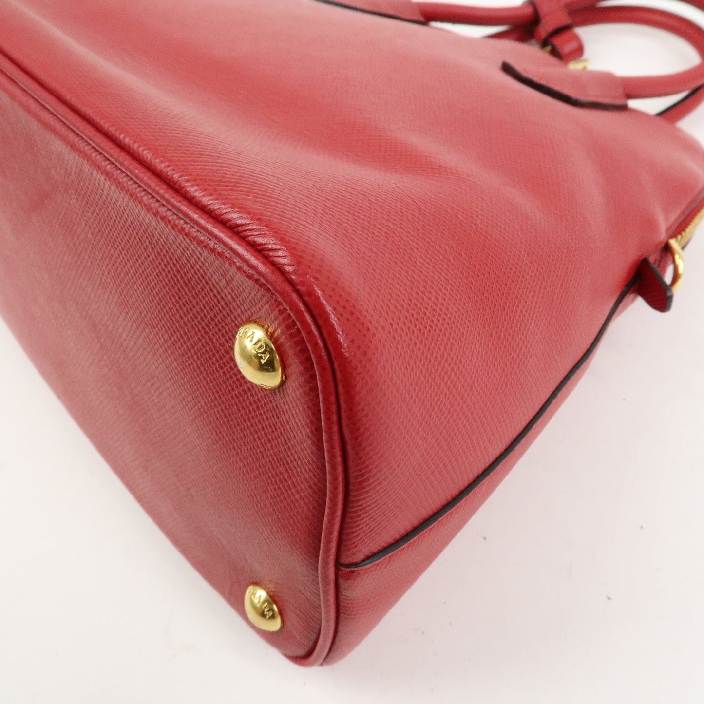 Prada Logo Saffiano Leather 2Way Hand Bag Shoulder Bag Red BL0907【Pre-order】