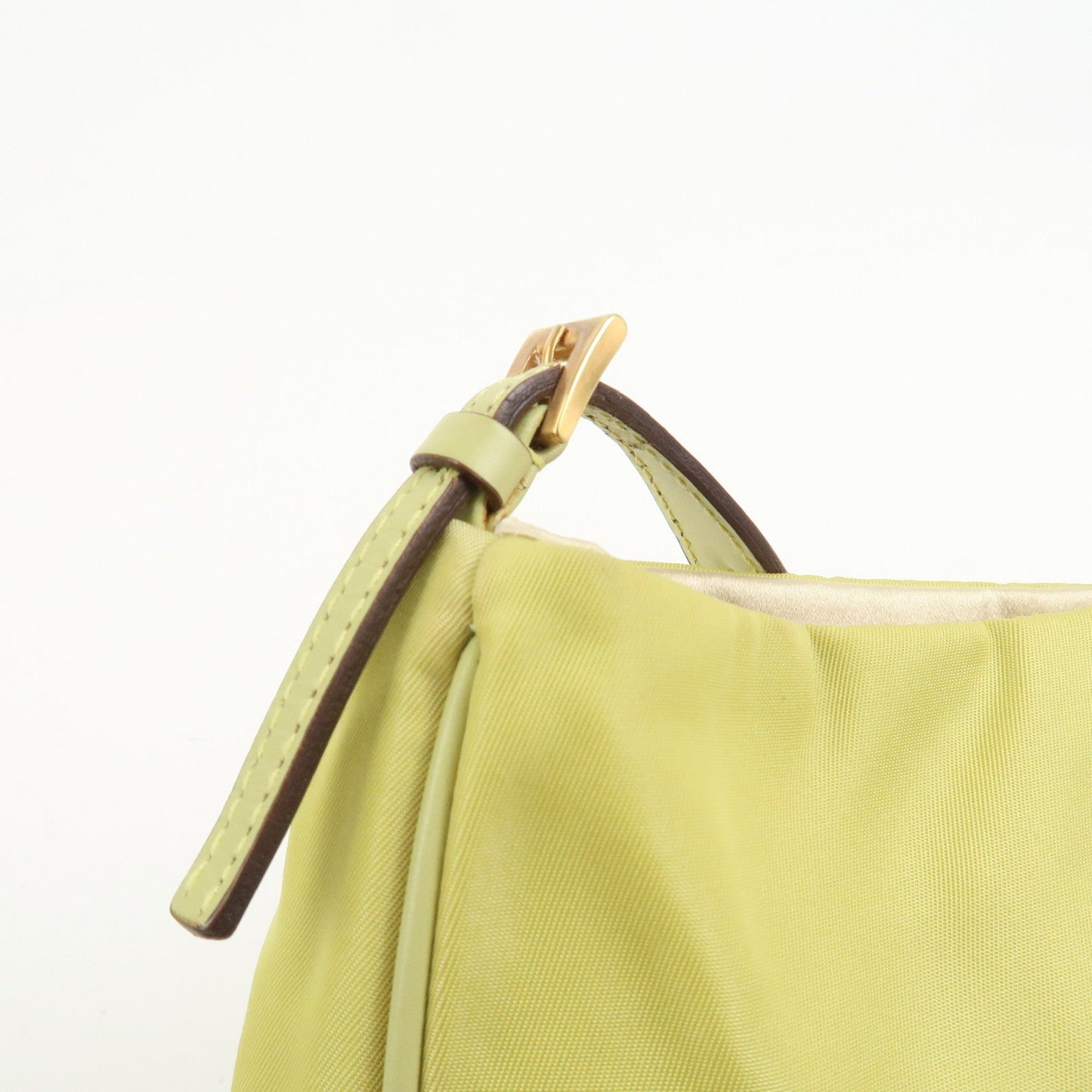 Prada Triangle Logo Nylon Leather Shoulder Bag Yellow BR0107【Pre-order】
