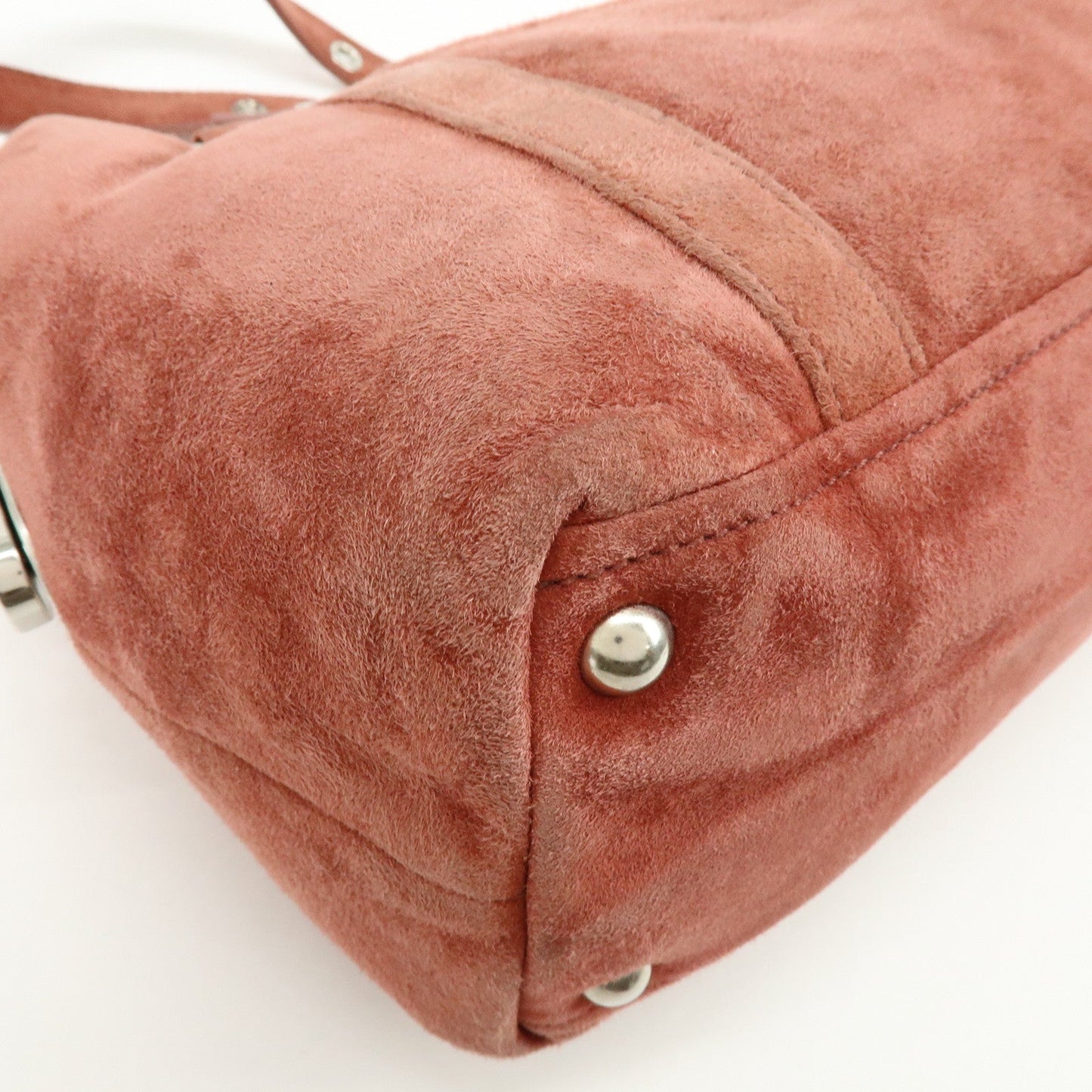 Prada Suede Boston Bag Hand Bag Pink BR2630【Pre-order】