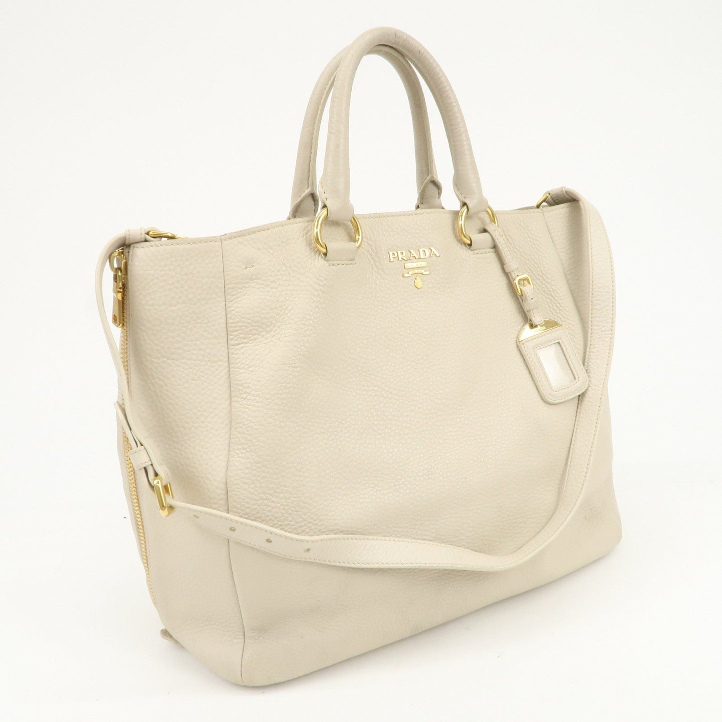 Prada Logo 2Way Bag Hand Bag Shoulder Bag Ivory【Pre-order】