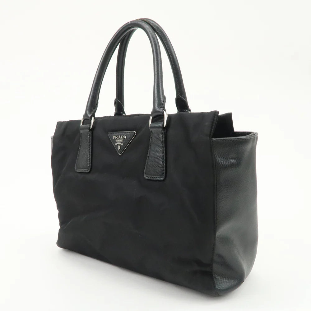 Prada Triangle Logo Leather Nylon 2Way Hand Bag【Pre-order】