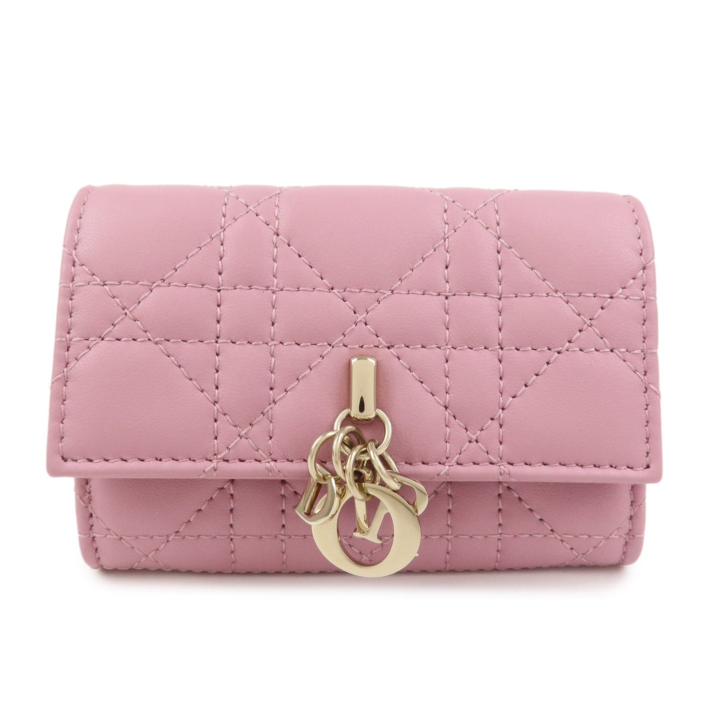 Christian Dior Cannage Logo Leather Bi-fold Compact Wallet【Pre-order】