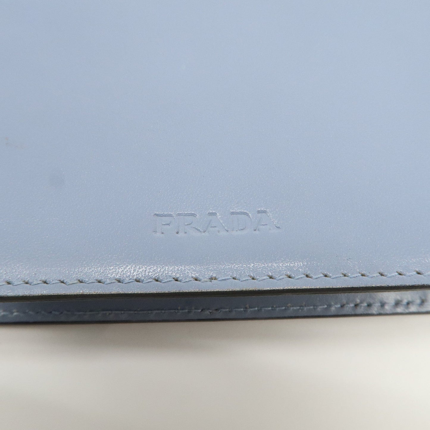 Prada Logo Leather Shoulder Bag Crossbody Bag Light Blue【Pre-order】
