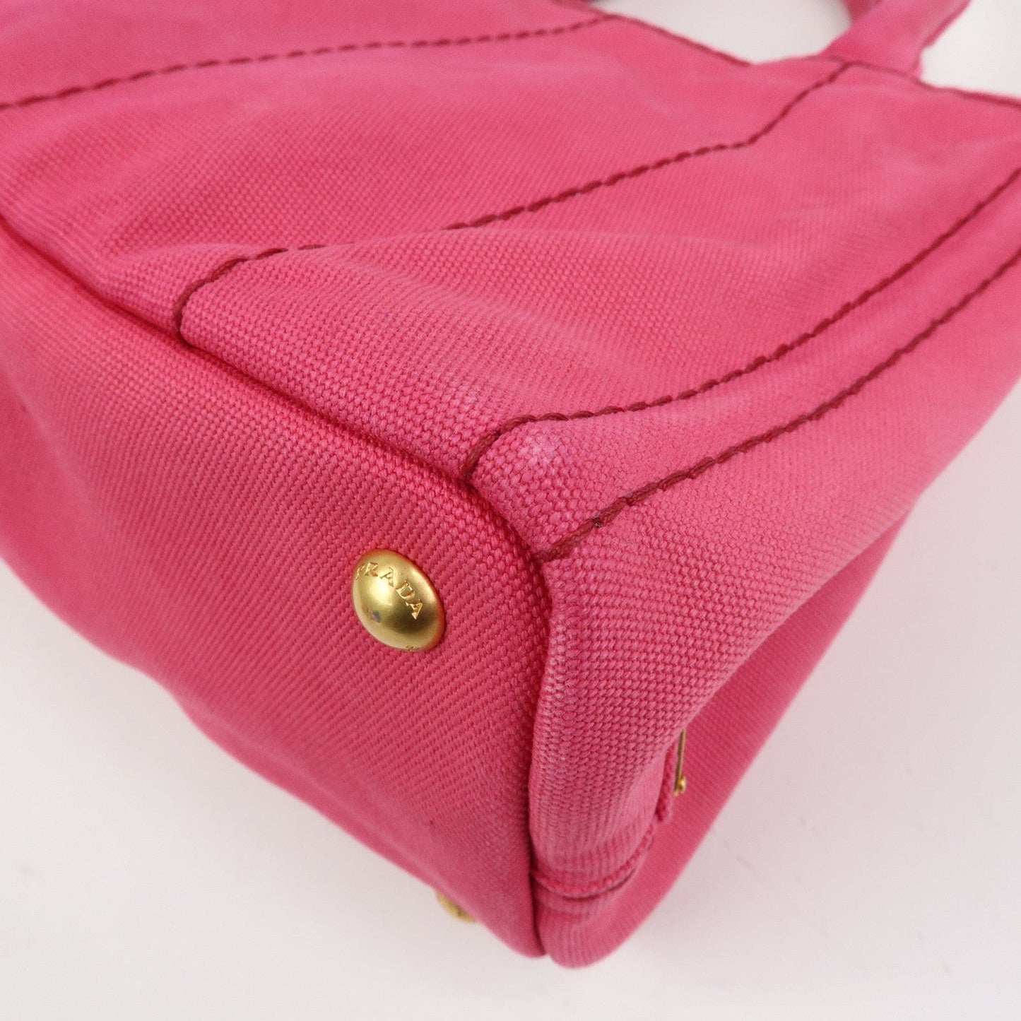Prada Triangle Logo Canapa Mini 2Way Hand Shoulder Bag Pink B2439G【Pre-order】